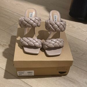 Steve Madden Kenley Taupe Women's Braided Heels - Taupe size 6.5